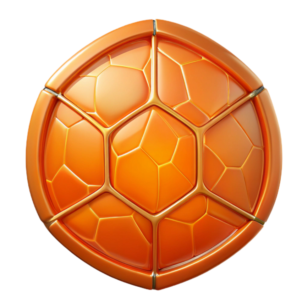 beautiful artistic Orange Stained Glass Texture Isolated Background high quality png