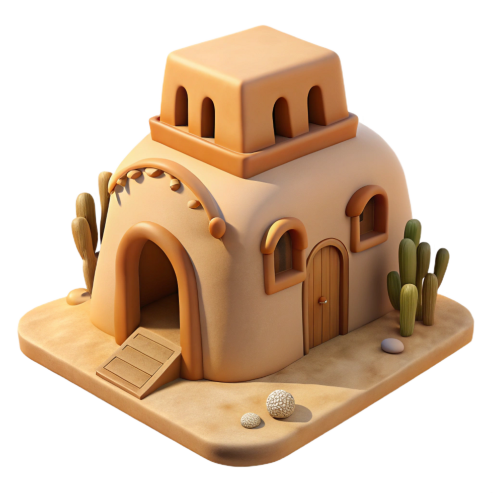 stunning rustic Organic Desert Building Cutout Transparent Background original png