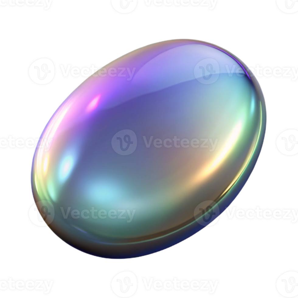 vibrant artistic Oval Glass Distortion Reflection Isolated Element png