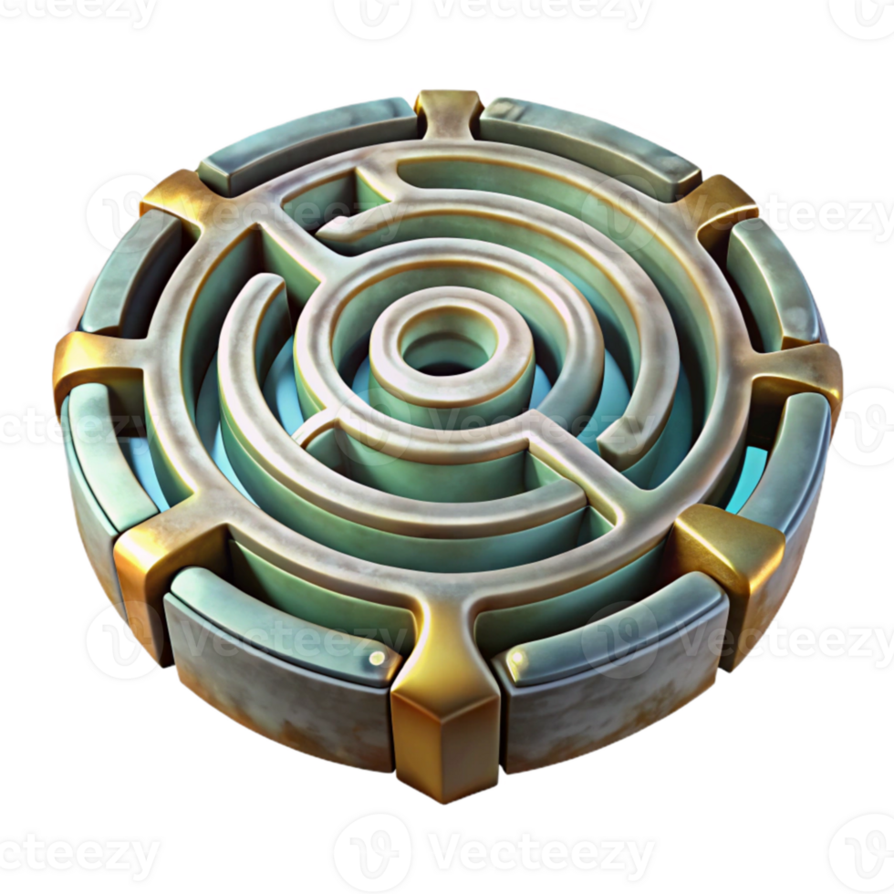 magnificent creative Ornate Luminari Labyrinth Transparent Cutout Dark Background professional png