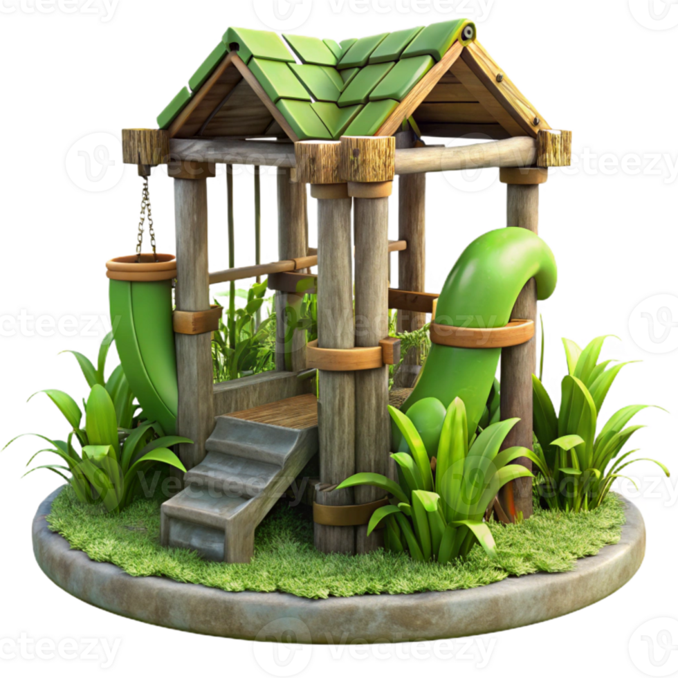 extraordinary rustic Overgrown Playground Equipment Cutout genuine png
