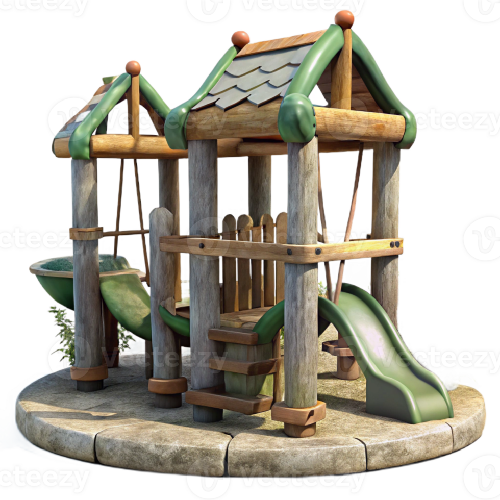 beautiful minimalist Overgrown Playground Equipment Cutout professional png