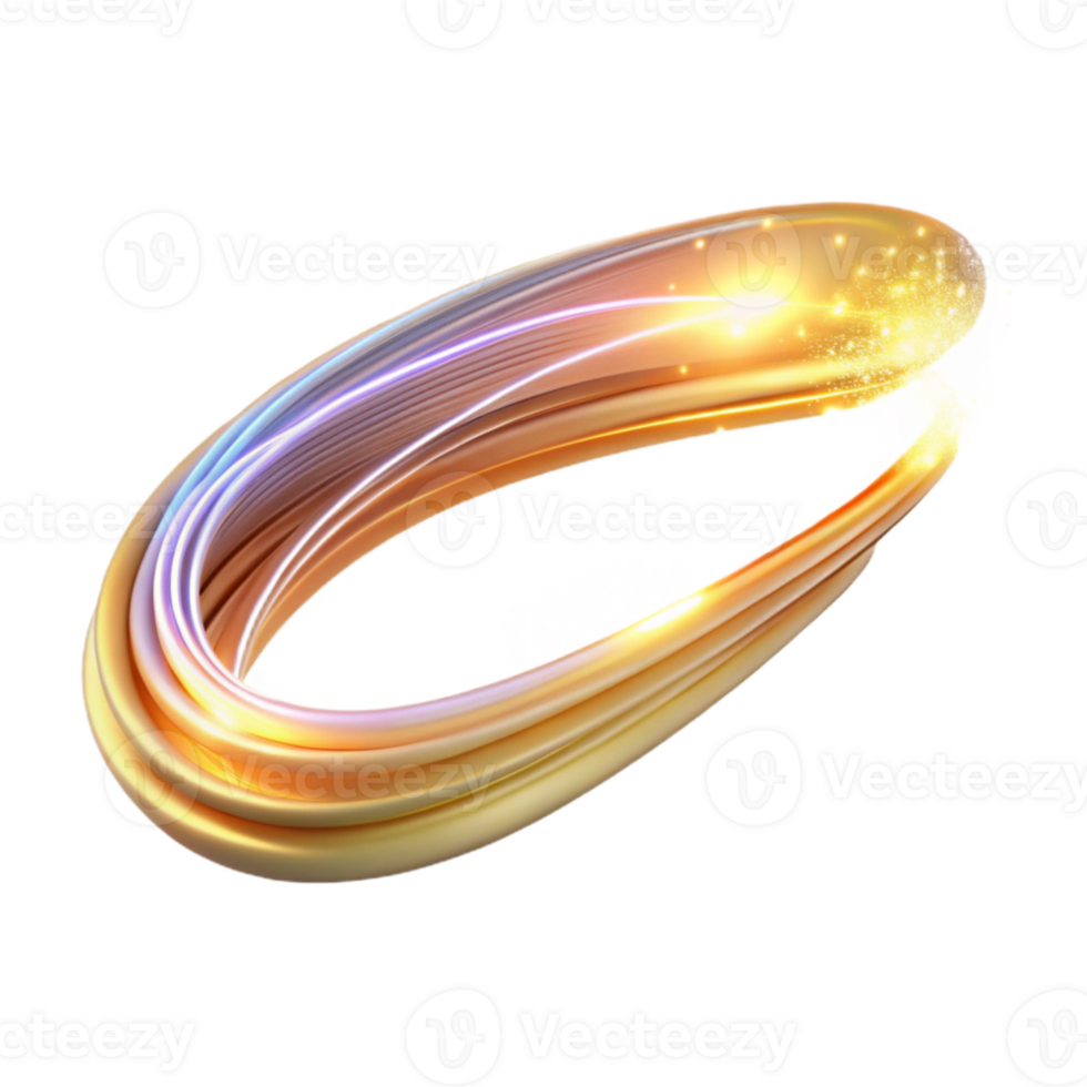 dramatic artistic Overlapping Journeys Bright Light Trails Isolated Element authentic png