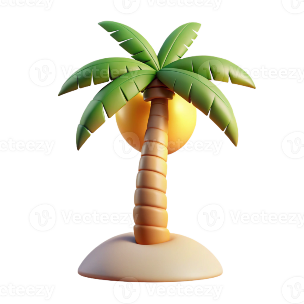 elegant rustic Palm Tree Silhouette Sundowner Haven Transparent Background detailed png