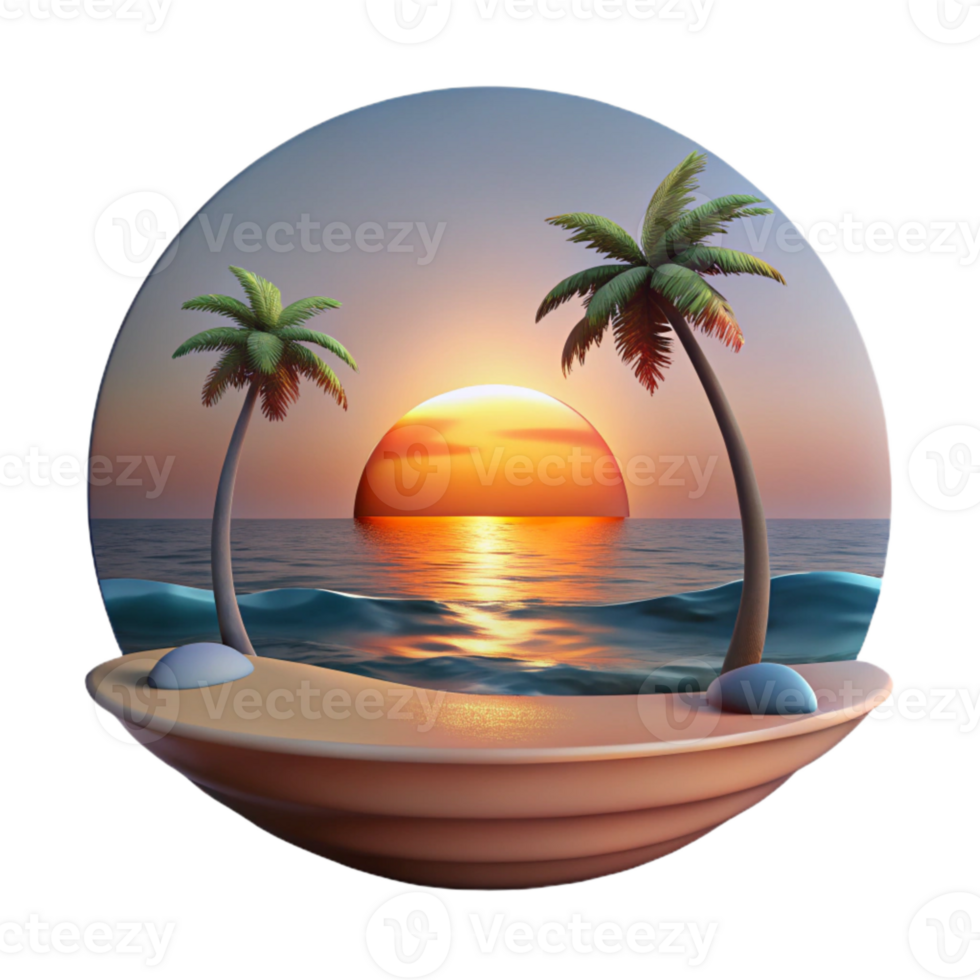 serene classic Peaceful Sunset Haven Isolated Tranquil Ocean View high resolution png
