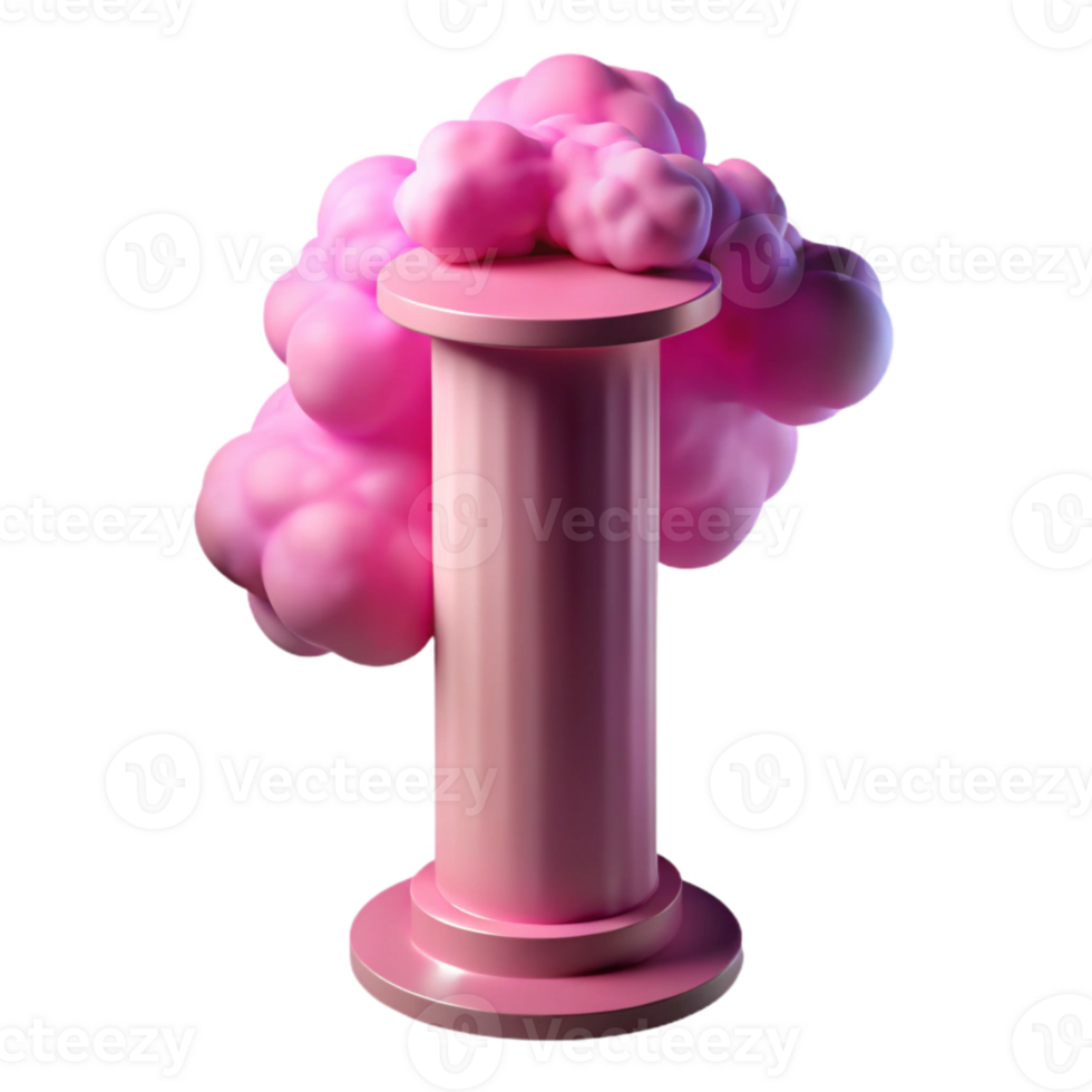 stunning artistic Pink Smoke Column Cutout with Vertical Alignment high quality png