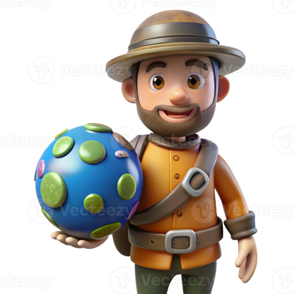 vibrant traditional Planetary Architect Isolated Creating New Worlds Cutout genuine png