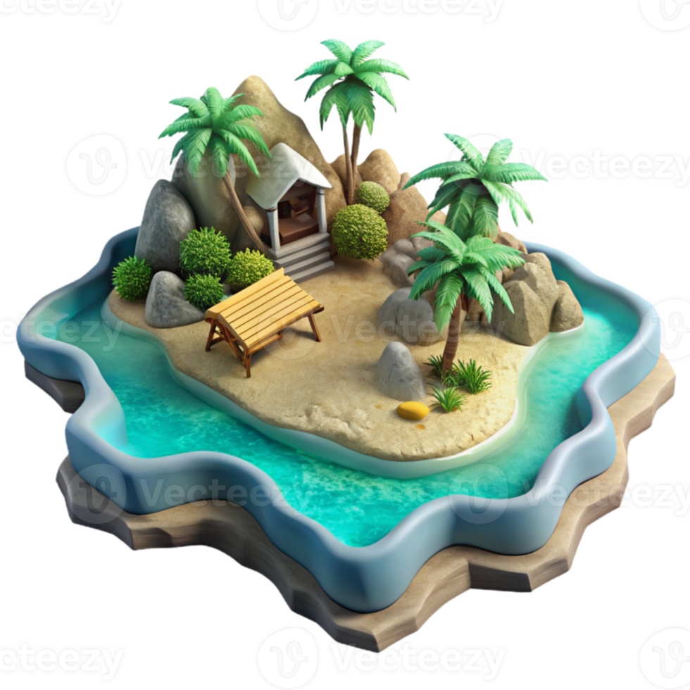 vibrant traditional Cutout Coastal Paradise Turquoise Waters Transparent Background genuine png