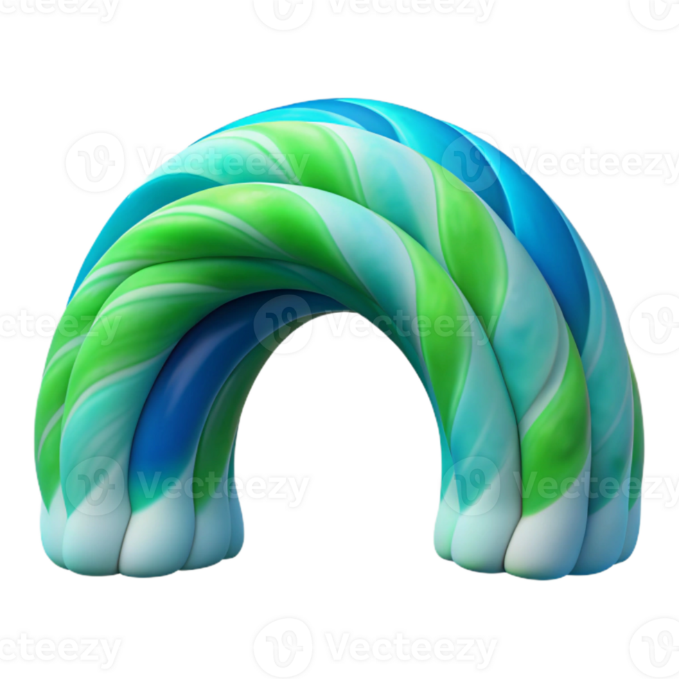 beautiful traditional Polar Sky Aurora Arch Isolated Blue Green Swirls authentic png