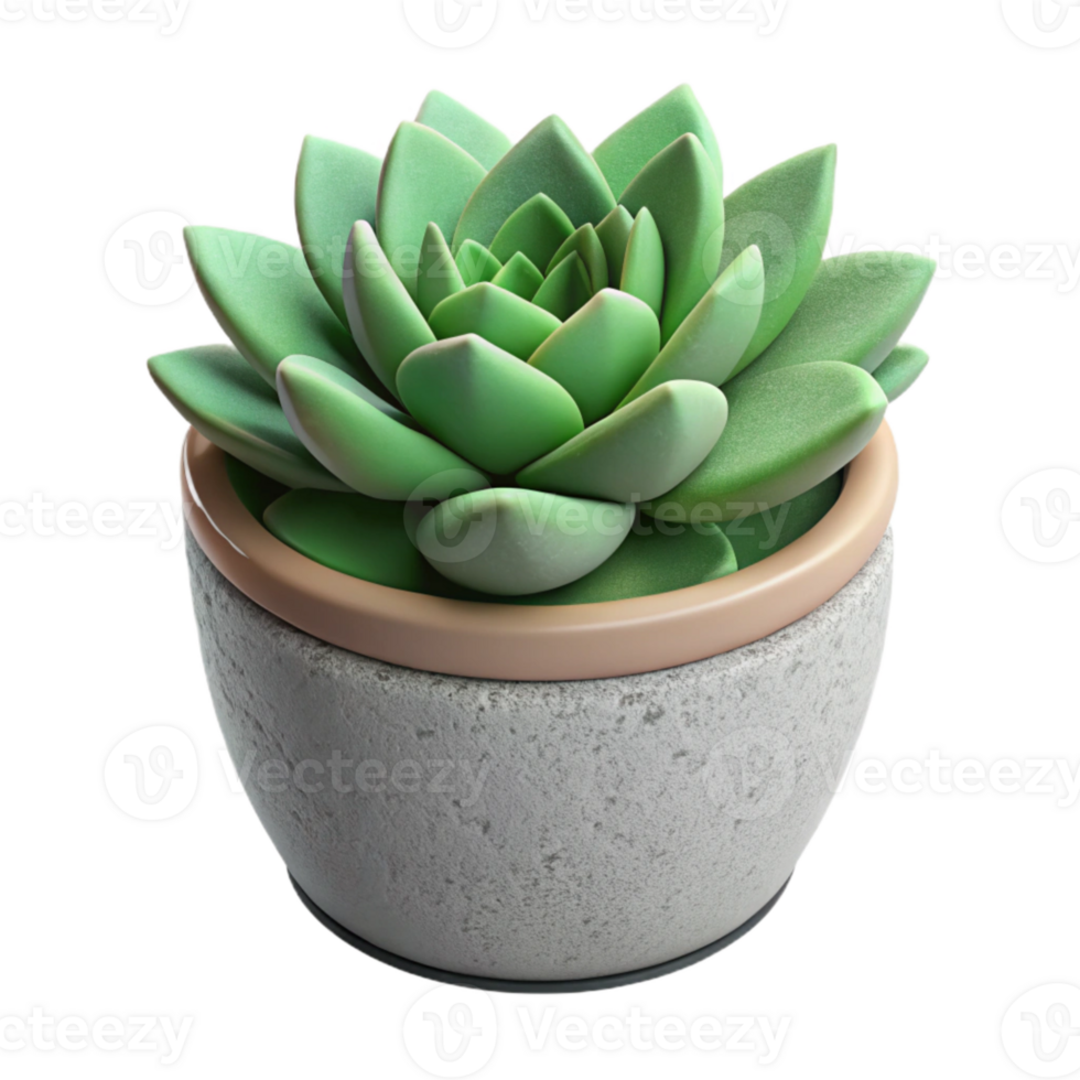 magnificent contemporary Potted Succulent Plant Cutout with Realistic Texture exclusive png