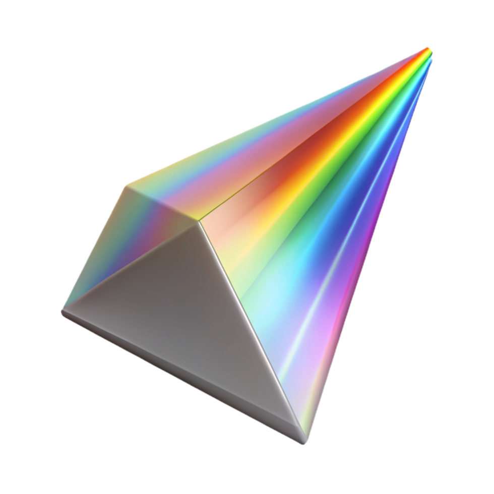wonderful traditional Prism Rainbow Light Dispersion Transparent Background png