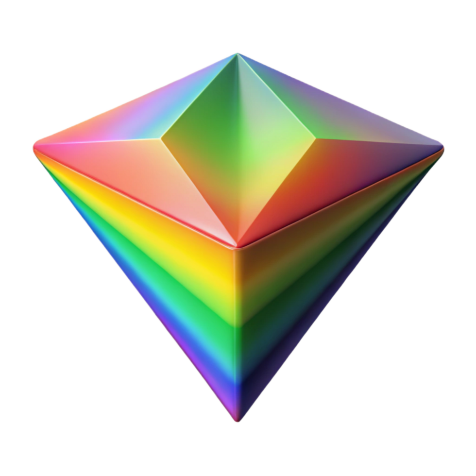impressive rustic Prism Rainbow Gradient Cutout Isolated Element high resolution png