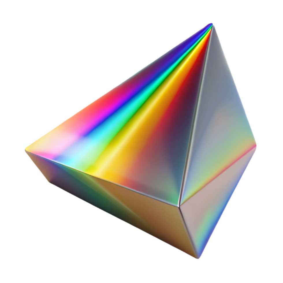 dramatic artistic Prism Rainbow Light Dispersion Transparent Background high resolution png