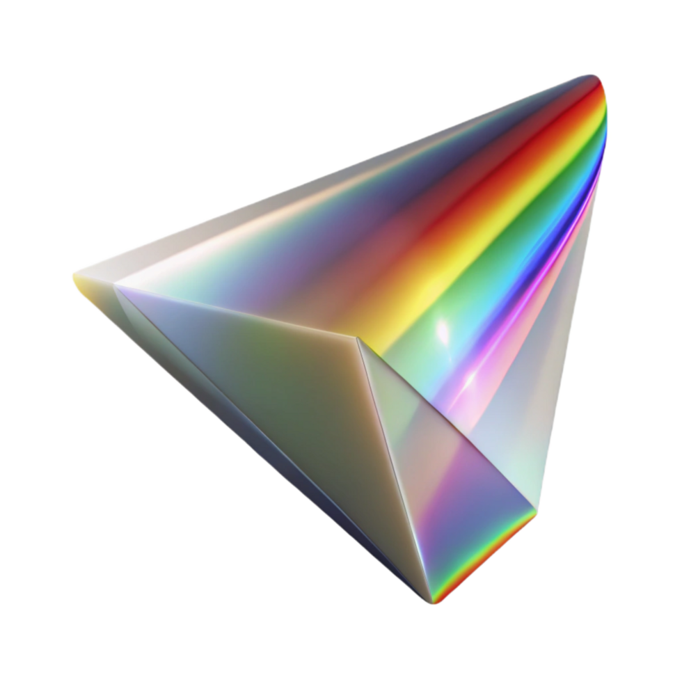 wonderful artistic Prism Rainbow Light Dispersion Transparent Background detailed png