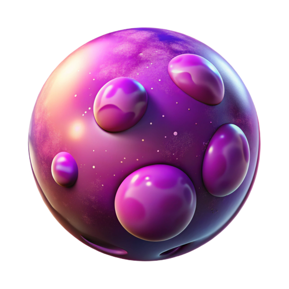 extraordinary vintage Purple and Pink Nebula in Bubble Cutout png