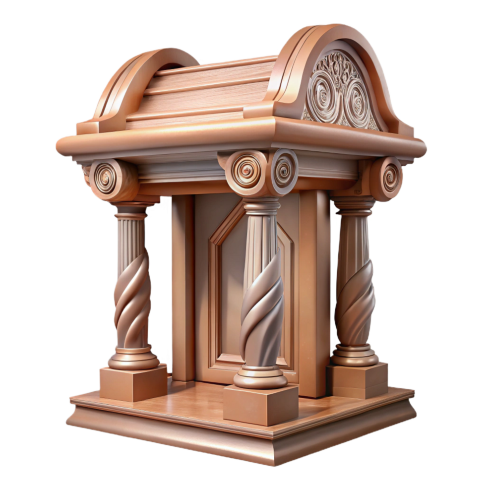elegant abstract Pulpit Carving Cutout Ornate Design Transparent Background exclusive png