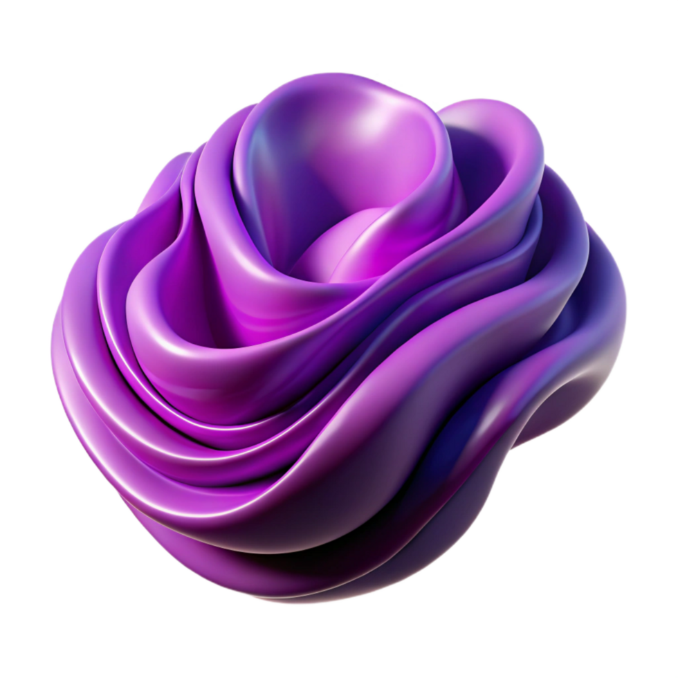 serene abstract Purple Flux Formation Wavy Pattern Isolated Element detailed png
