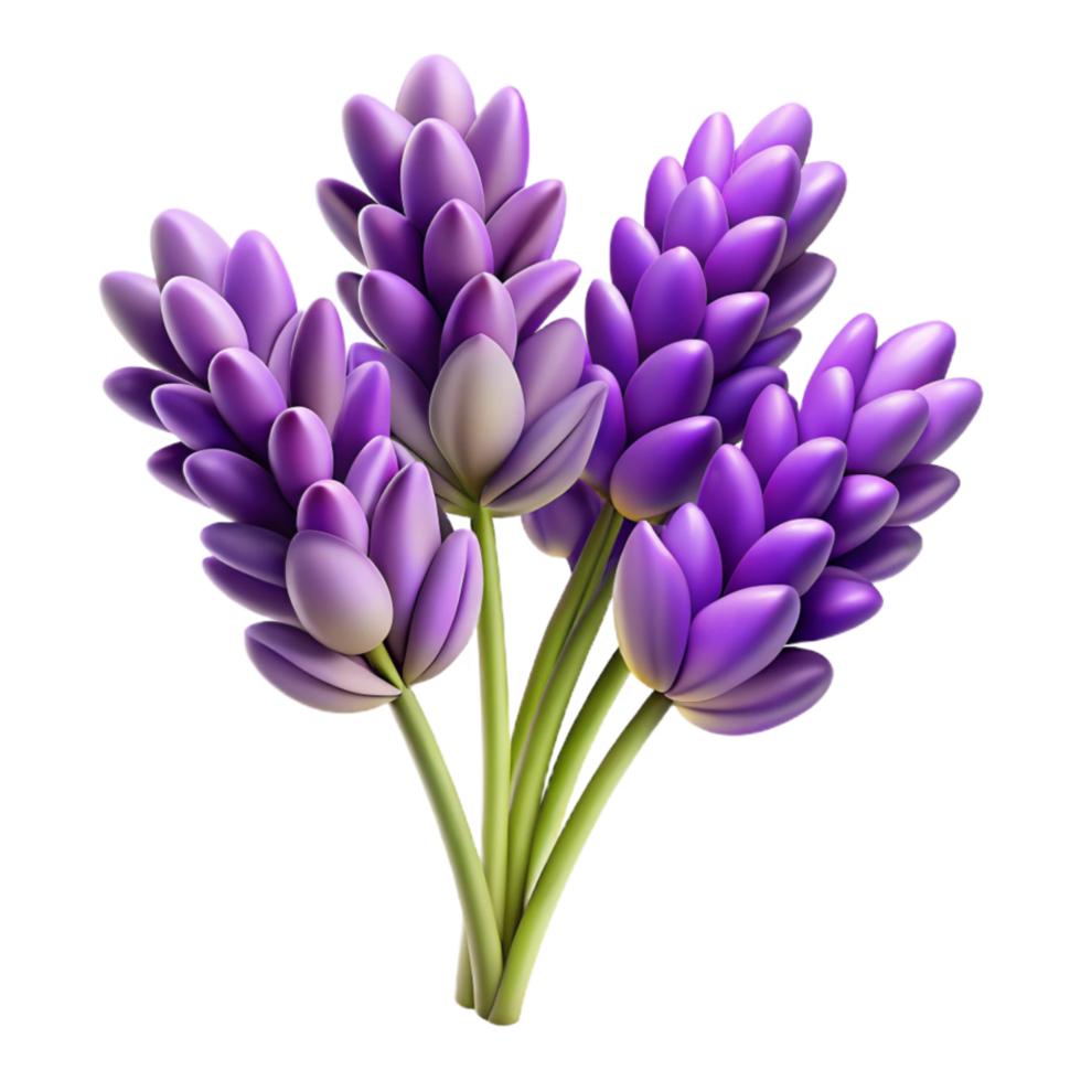 stunning contemporary Purple Lavender Bunch Cutout with Fragrant Blooms genuine png
