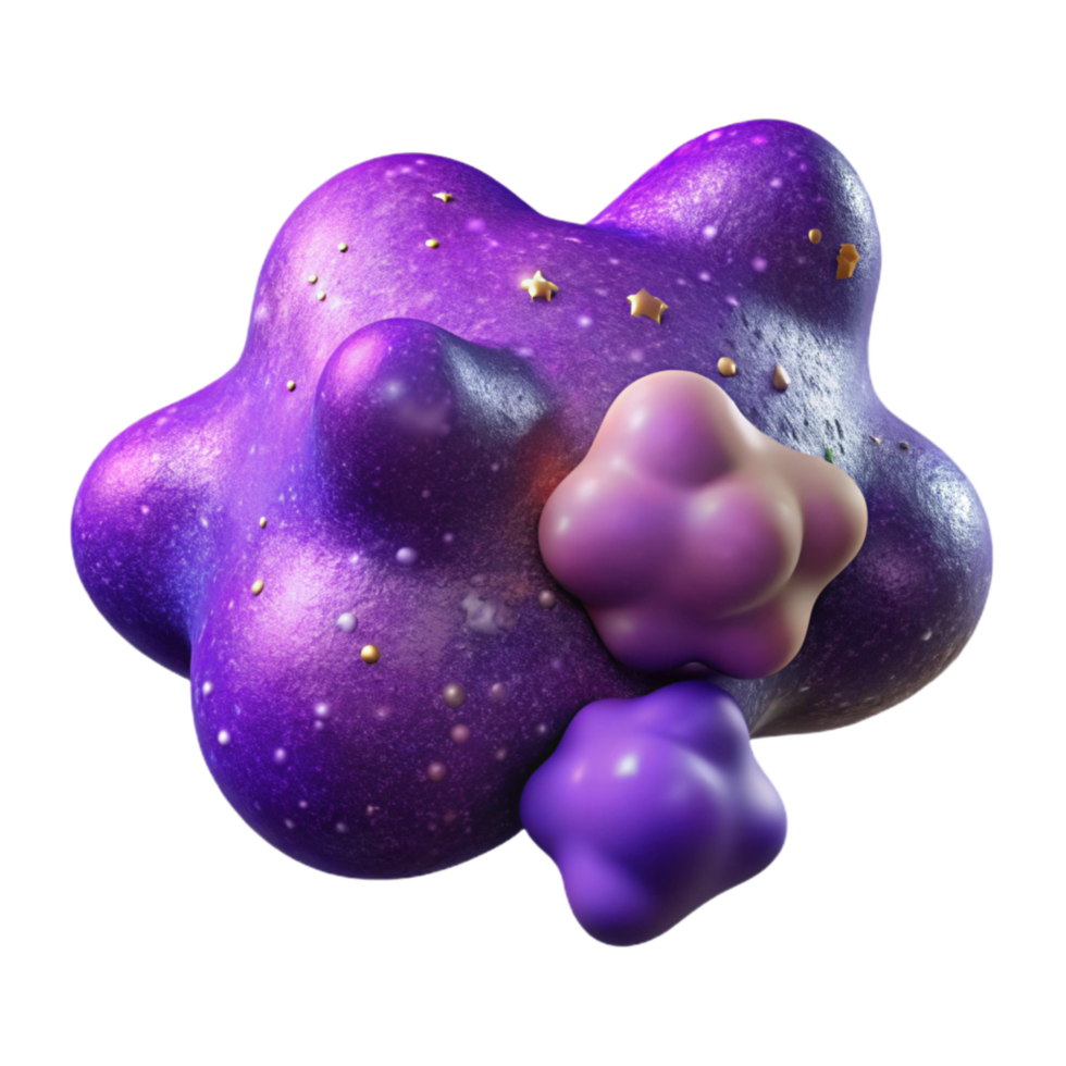 stunning minimalist Purple Nebula and Starscape Isolated on Transparent Background premium png