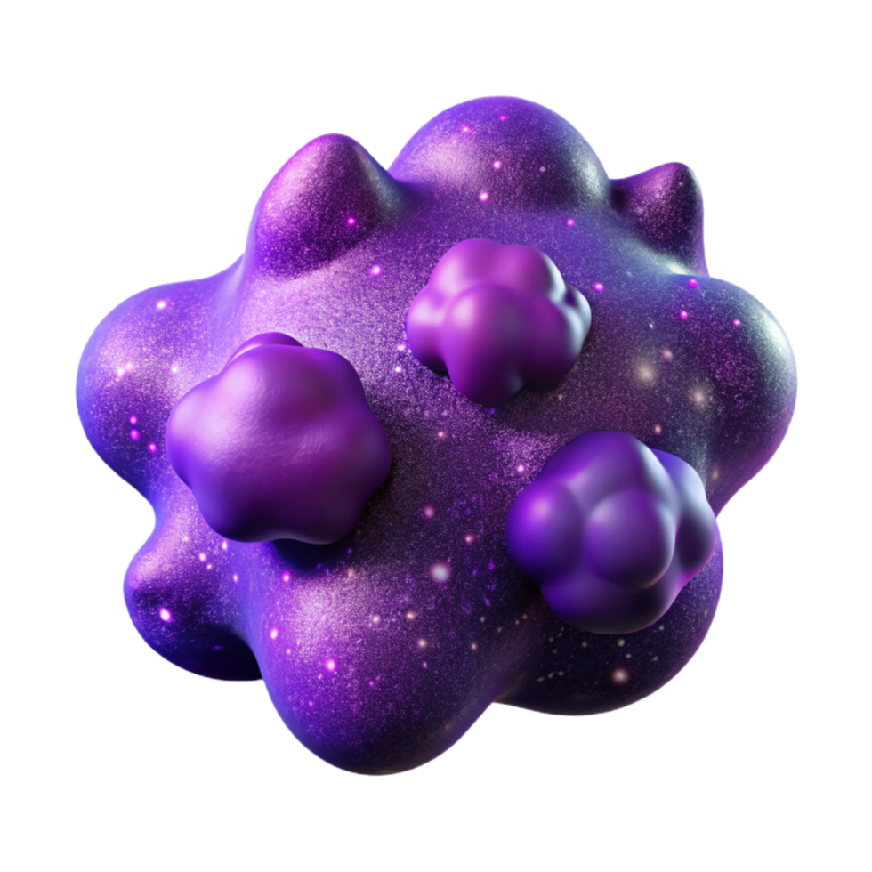 dramatic contemporary Purple Nebula and Starscape Isolated on Transparent Background premium png