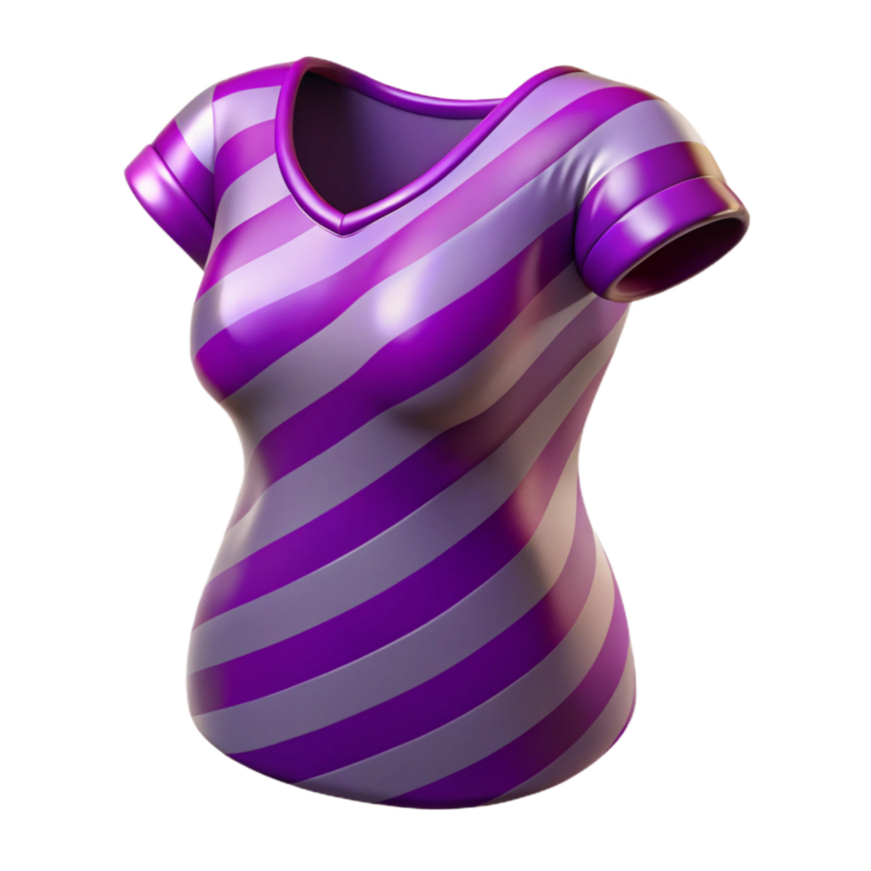 stunning minimalist Purple Top with Striped Pattern Isolated premium png