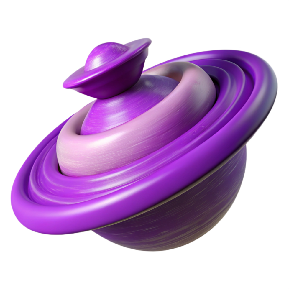 impressive abstract Purple Top Spinning in Artificial Gravity Cutout high resolution png