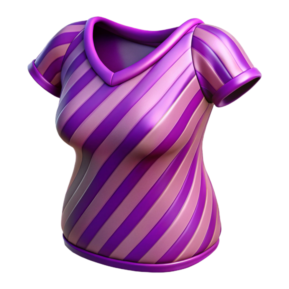 elegant traditional Purple Top with Striped Pattern Isolated premium png
