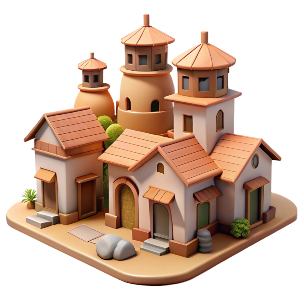 dramatic artistic Quaint Vespera Village Cutout Gentle Light premium png