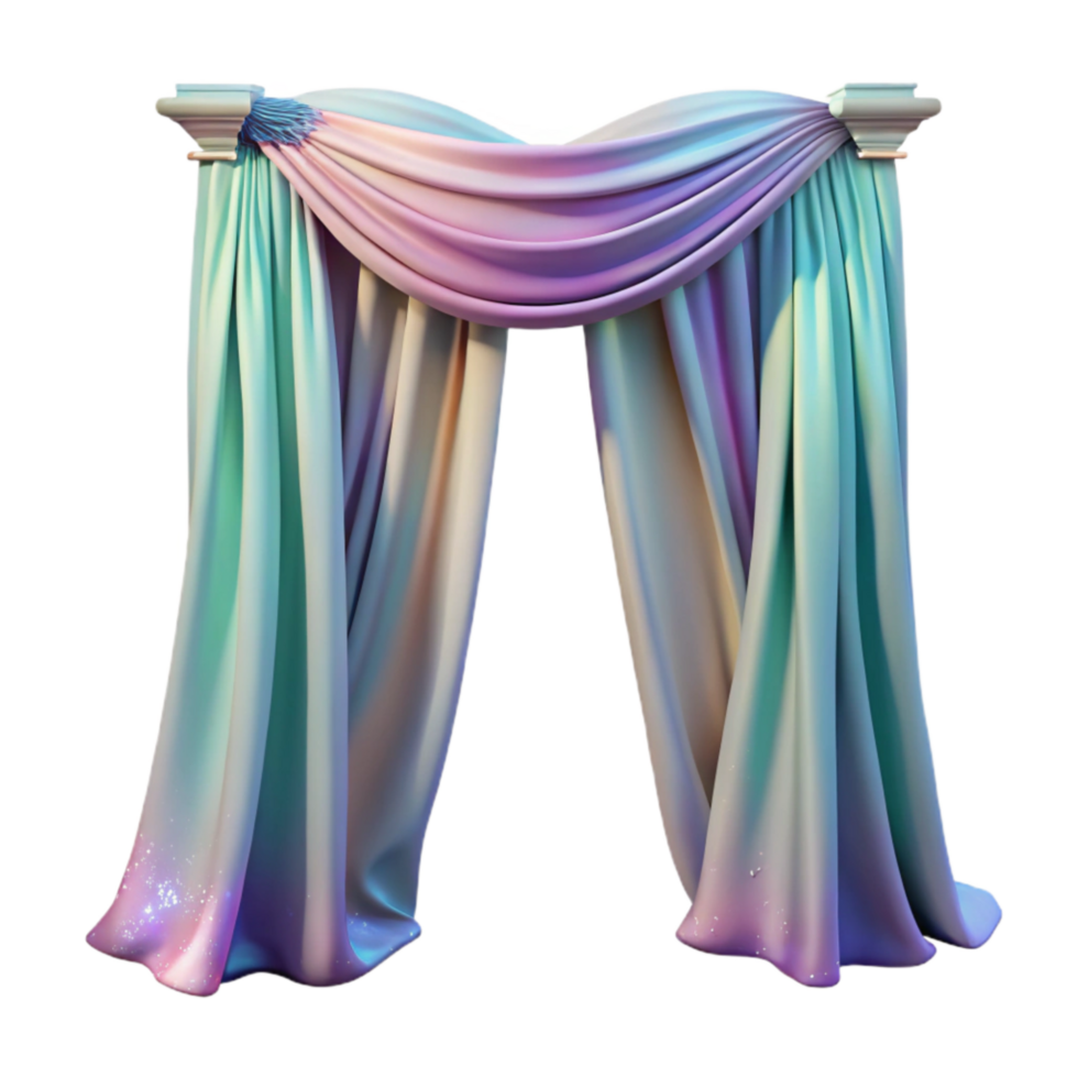 stunning modern Radiant Aurora Cascade Isolated Transparent Background Colorful Streams professional png