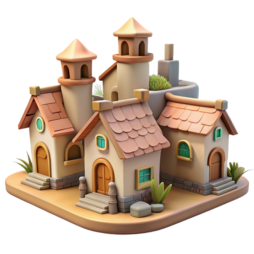 elegant abstract Quaint Vespera Village Cutout Gentle Light detailed png