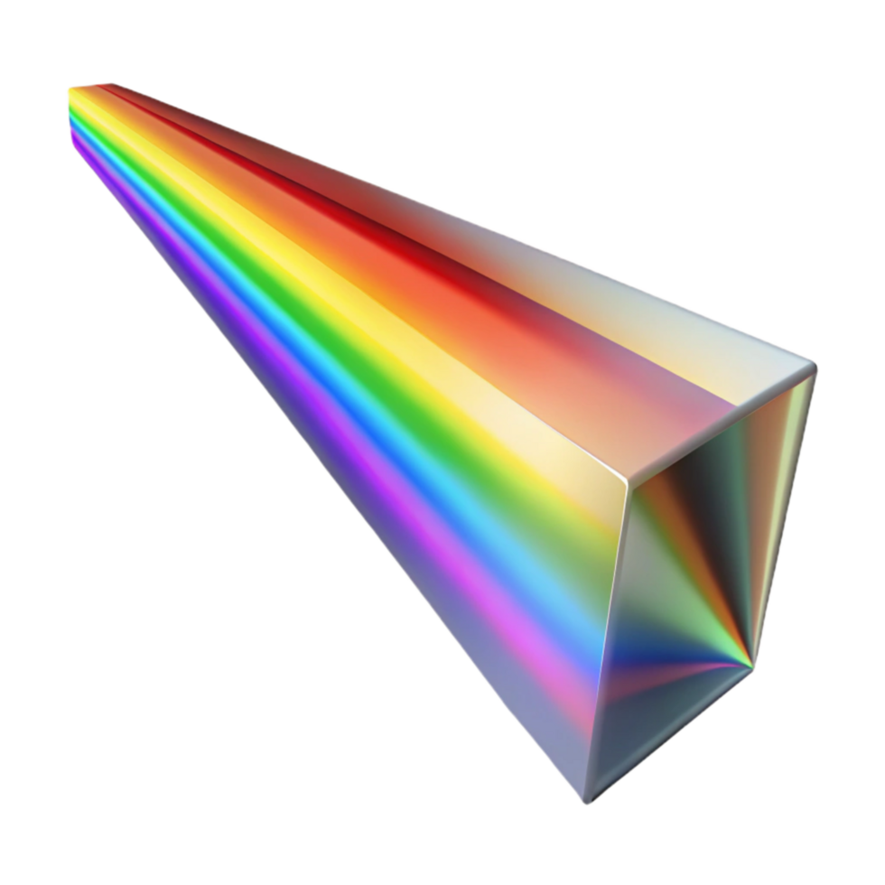 impressive modern Rainbow Light Beams Prism Dispersion Transparent original png