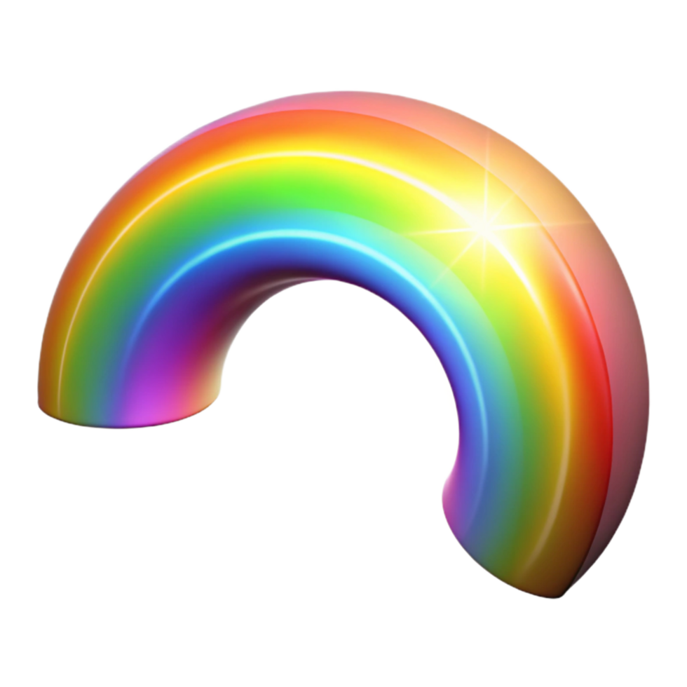 beautiful abstract Rainbow Light Flare Cutout Transparent Background png