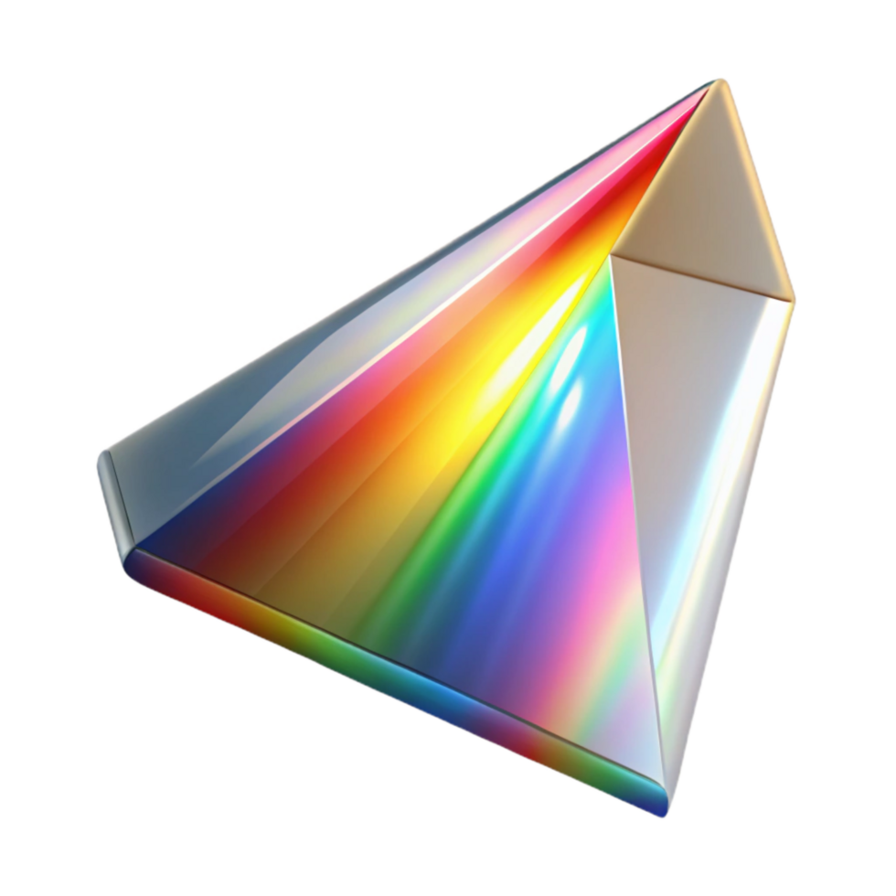 stunning vintage Rainbow Light Rays Prism Effect Cutout high resolution png