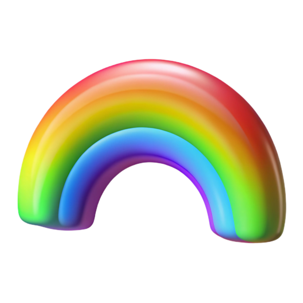 serene minimalist Rainbow Light Gradient Isolated Transparent Background genuine png