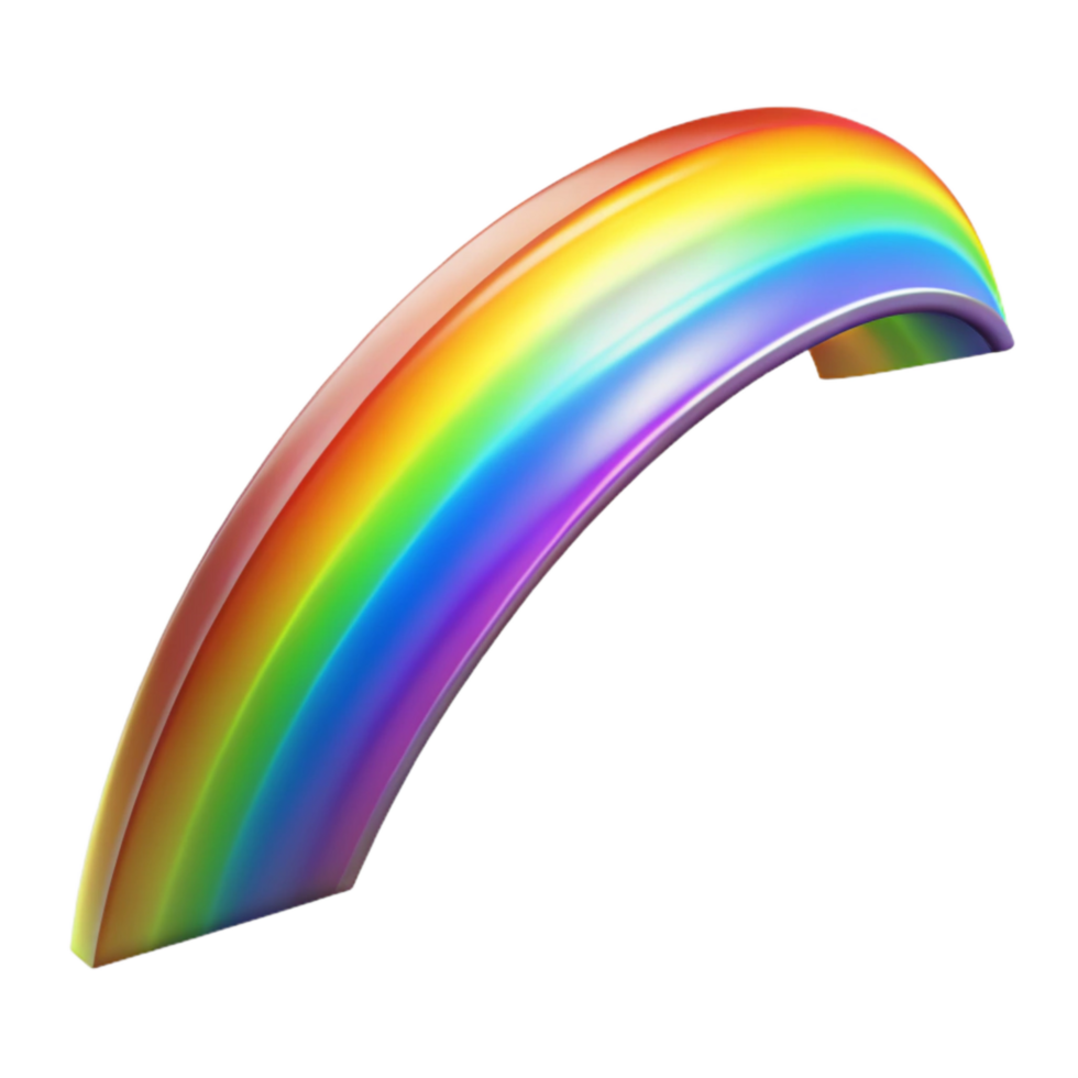 serene modern Rainbow Light Streak Prism Effect Isolated original png