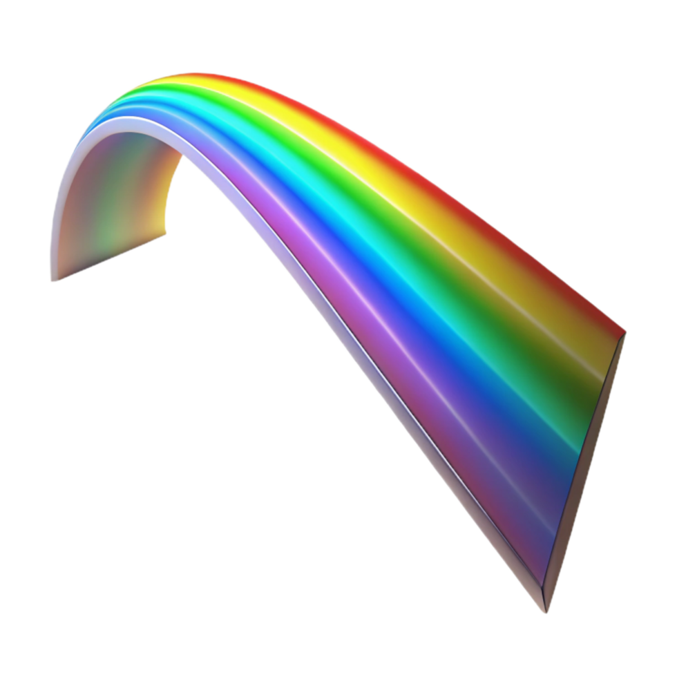 serene creative Rainbow Light Streak Prism Effect Isolated high resolution png