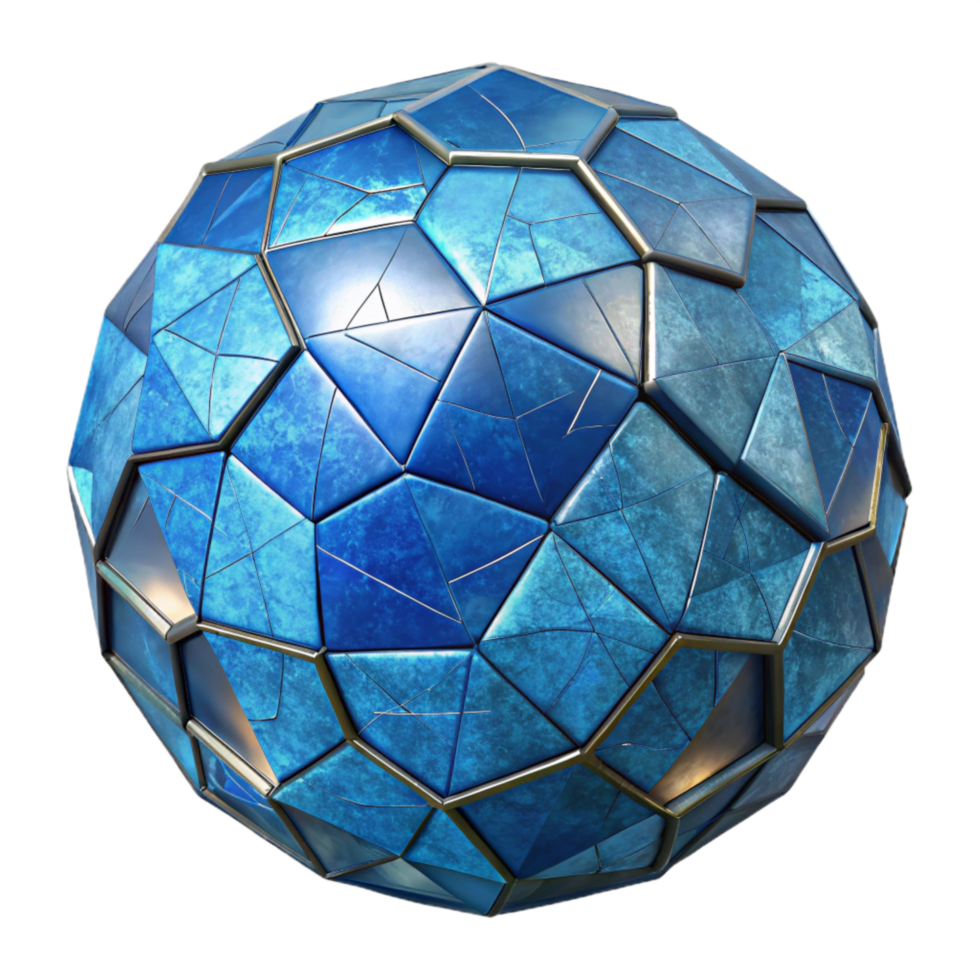 wonderful vintage Random Polygon Mosaic Blue Transparent Background png