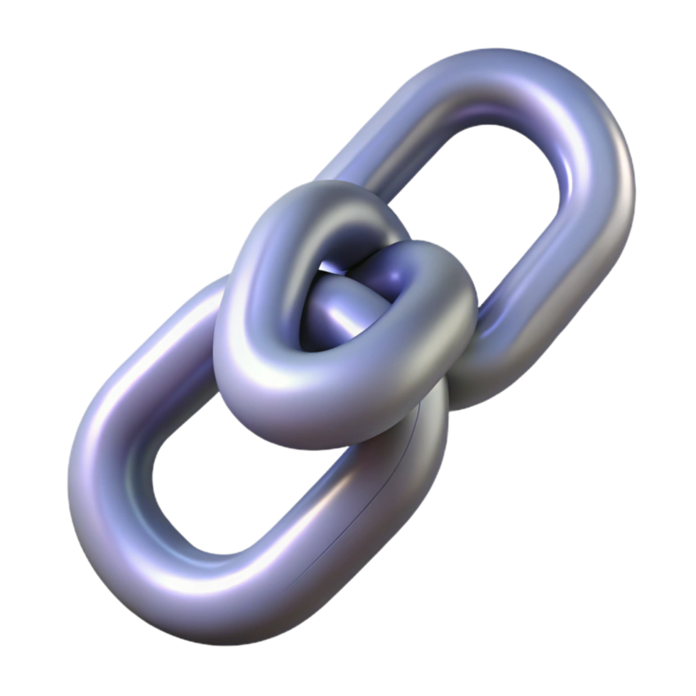 vibrant modern Realistic Chain Links Depth Illusion Cutout genuine png