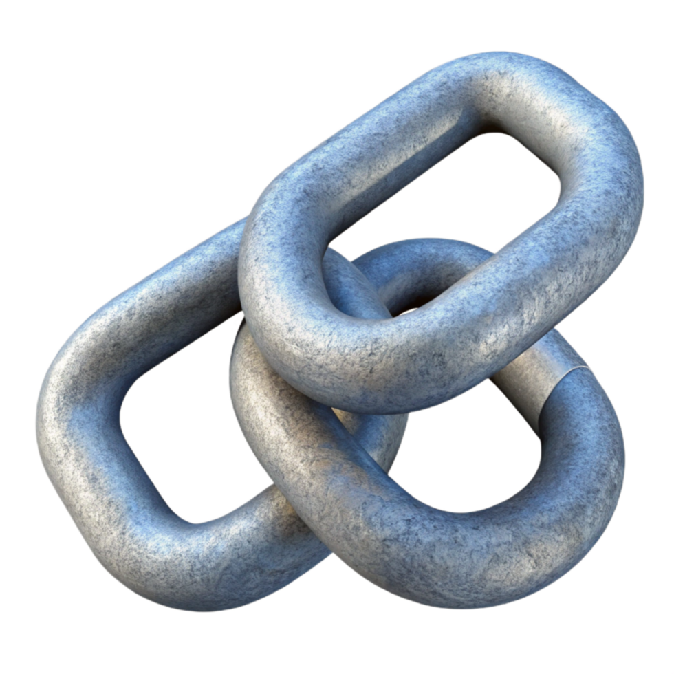 vibrant modern Realistic Chain Links Depth Illusion Cutout high quality png