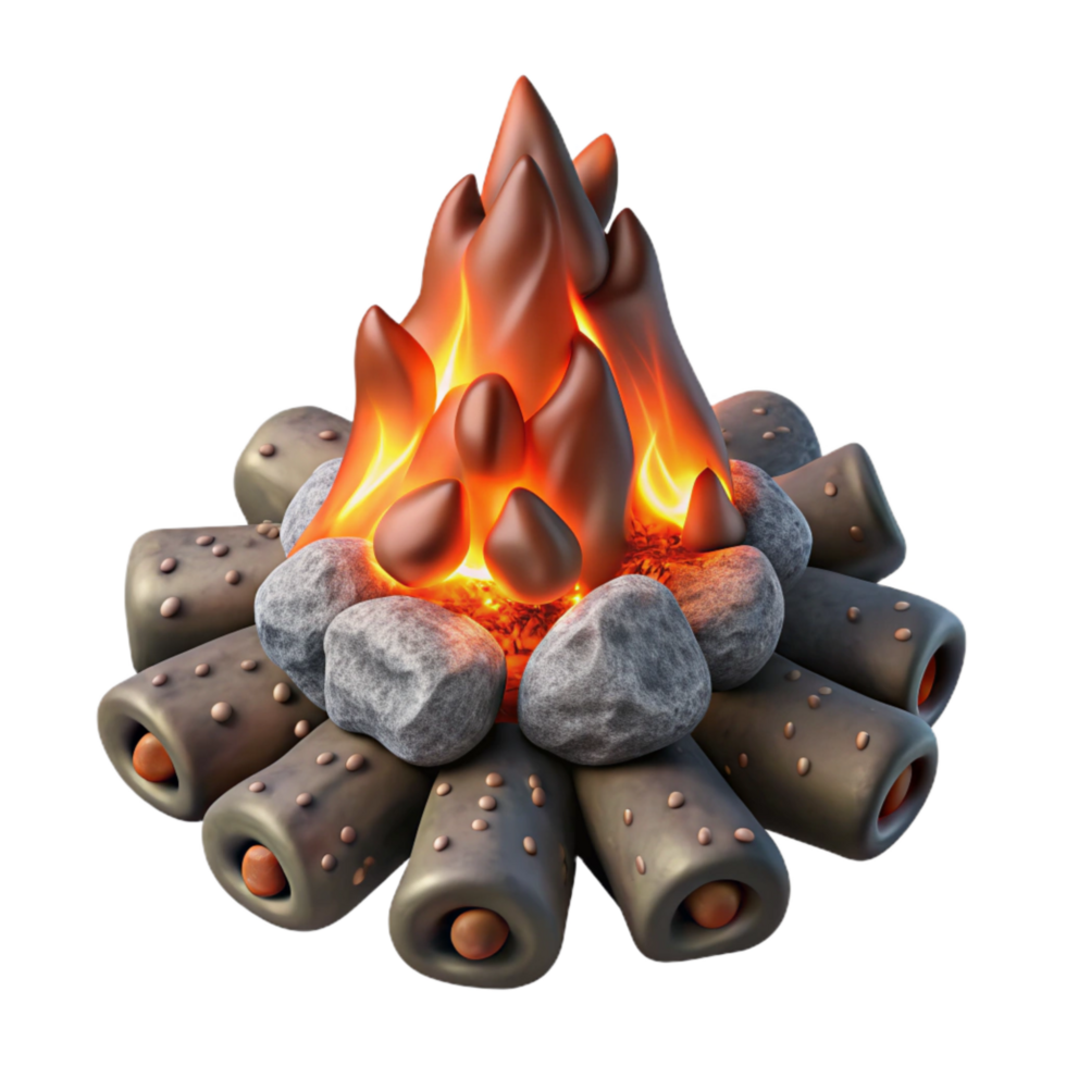 vibrant traditional Realistic Embers Cutout with Soft Shadows high resolution png
