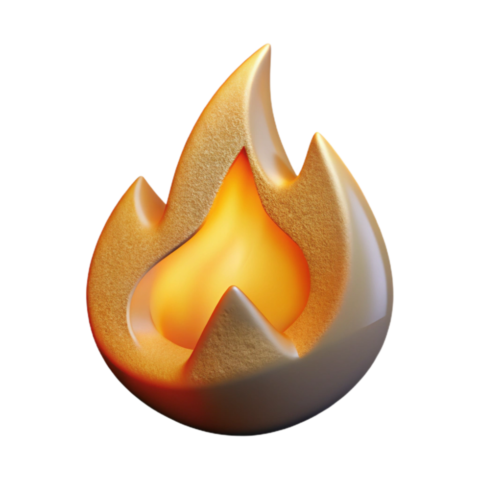 beautiful rustic Realistic Fire Cutout with Transparent Background Shadow detailed png