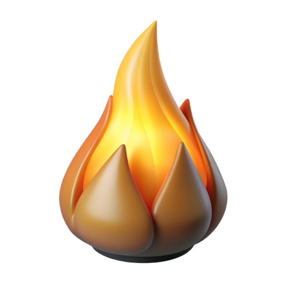 serene rustic Realistic Firelight Cutout Isolated Flame with Transparent Background professional png