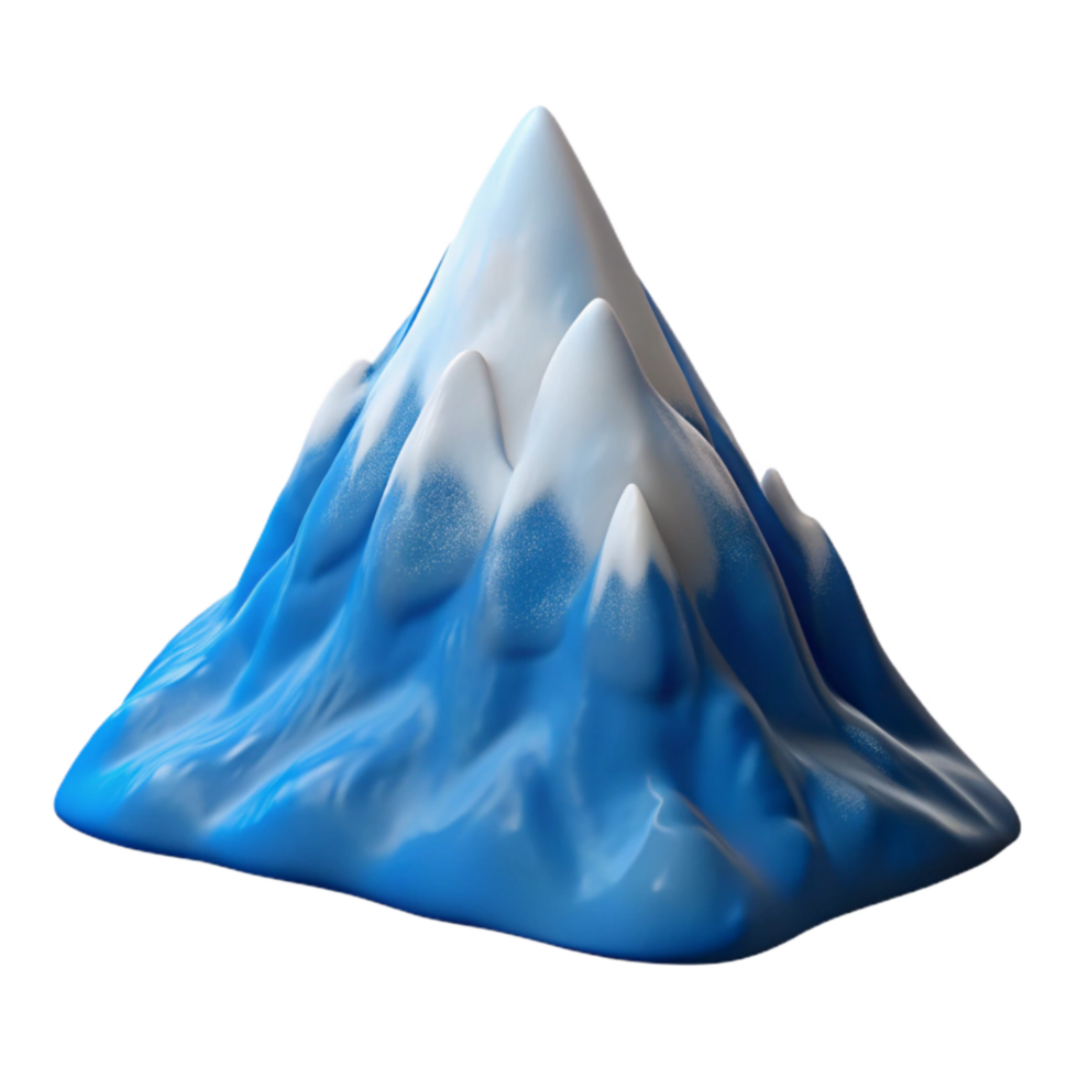 dramatic creative Realistic Mountain Peak Silhouette Against Blue Sky Transparent exclusive png