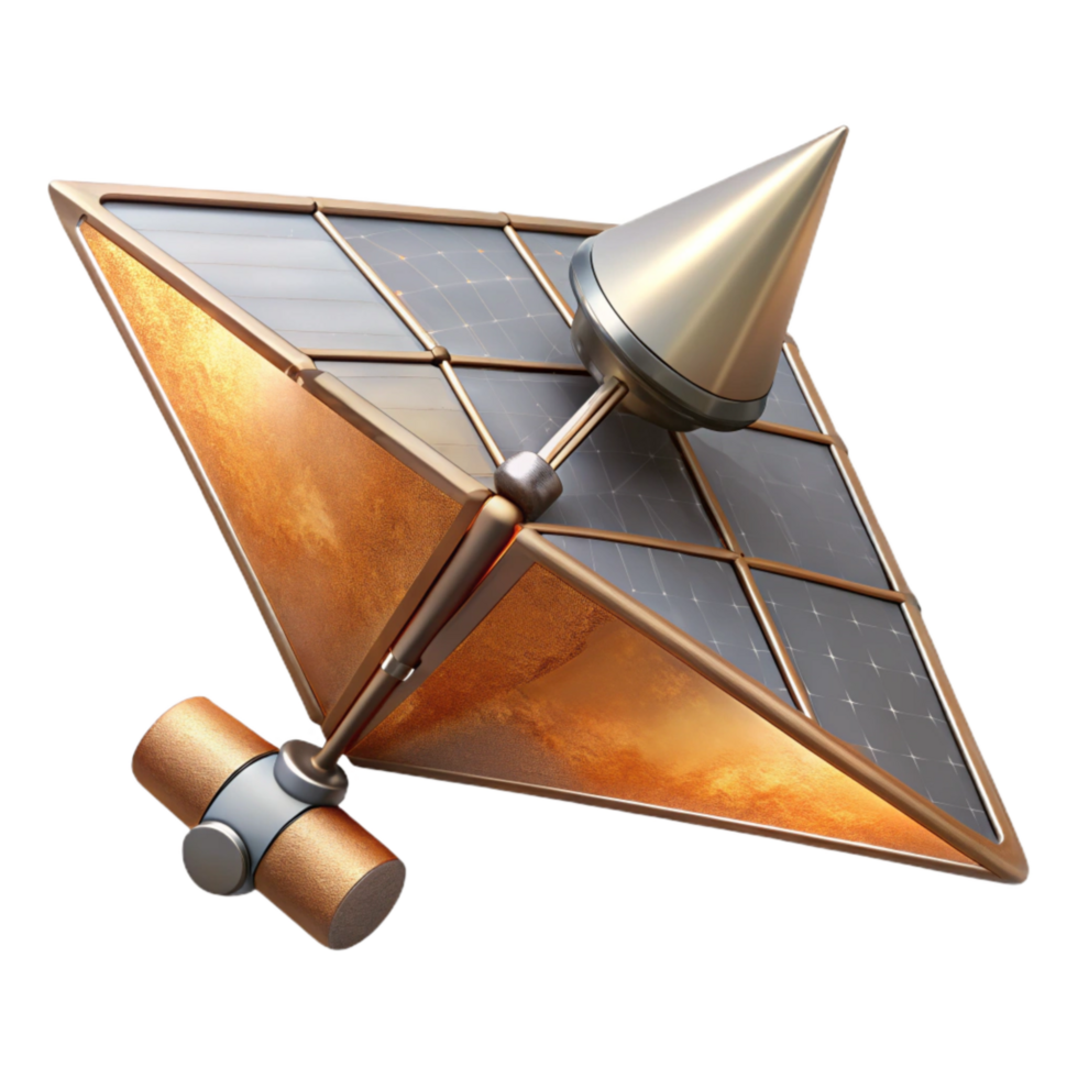 dramatic creative Realistic Solar Sail Deployment Isolated detailed png