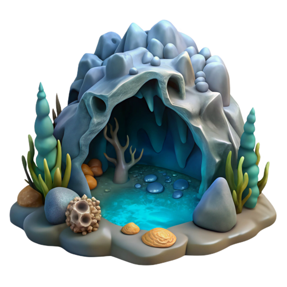 magnificent abstract Realistic Underwater Plant Isolated on Transparent Background professional png