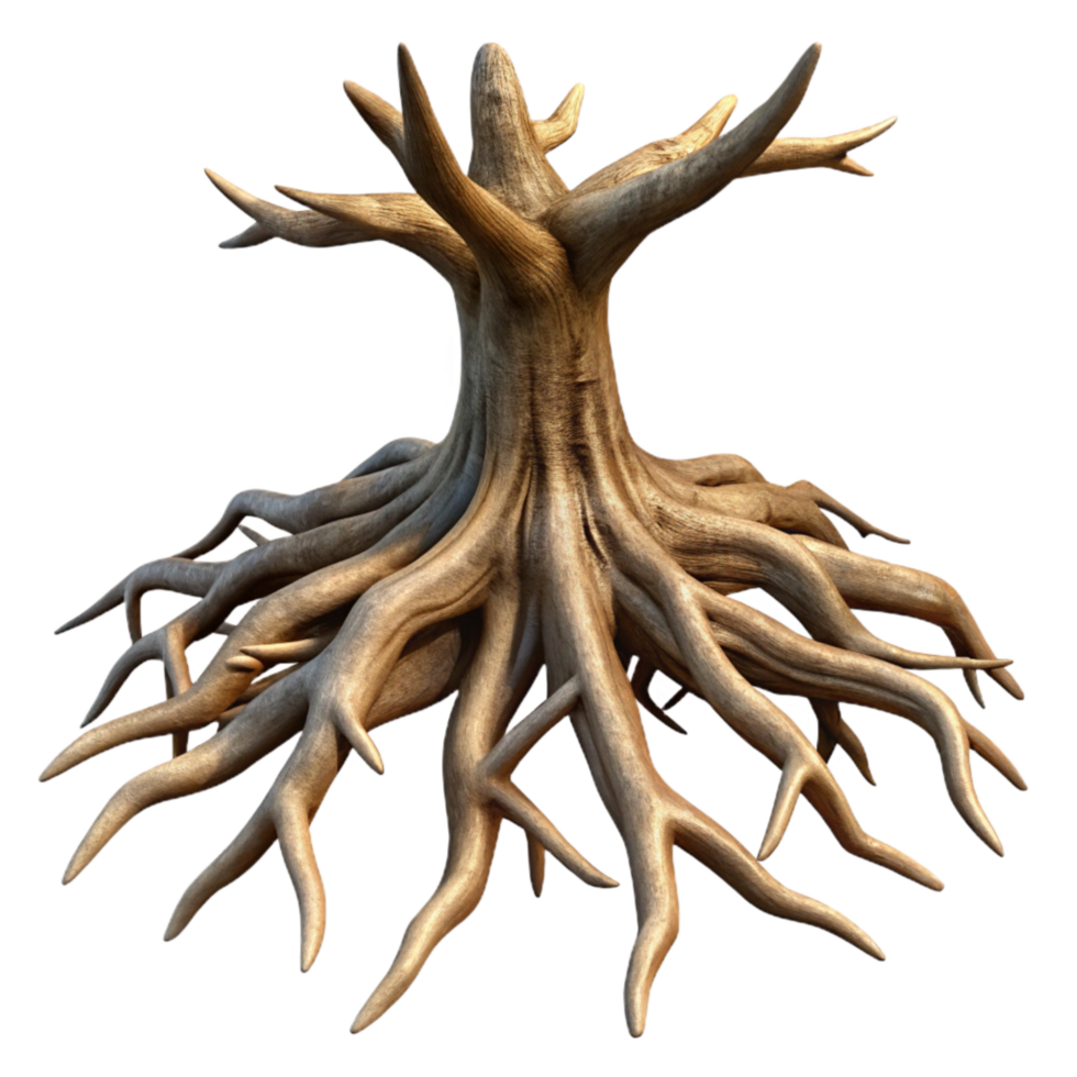 extraordinary vintage Realistic Tree Root Cutout Detailed Texture professional png