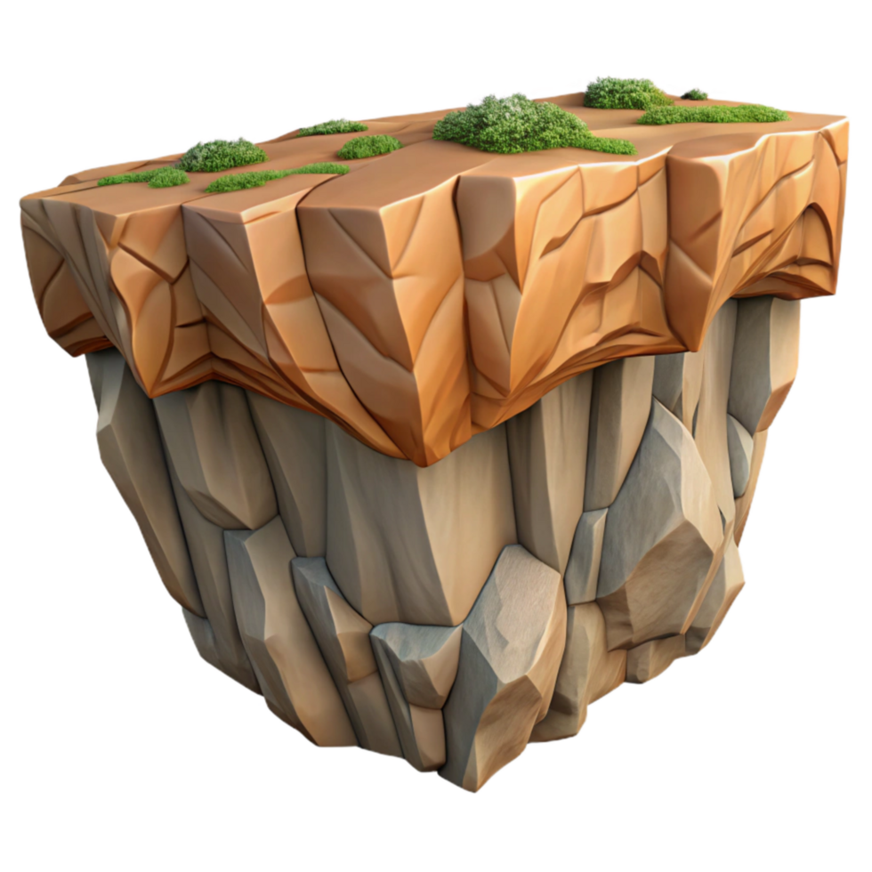 serene classic Realistic Zephyr Zone Cliff Face Isolated Element png