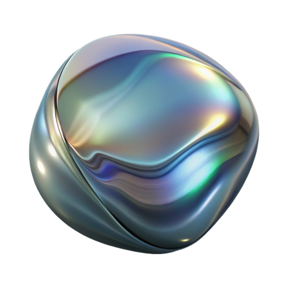 vibrant modern Reflective Surface Distortion Transparent Background original png