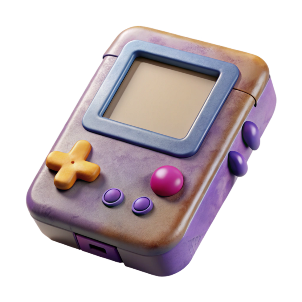 impressive classic Retro Game Console with Controllers Cutout high resolution png