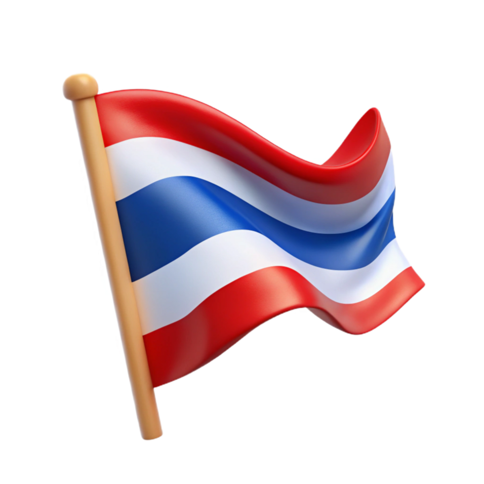 wonderful rustic Rippling Flag Cutout Red White and Blue Transparent Background high quality png